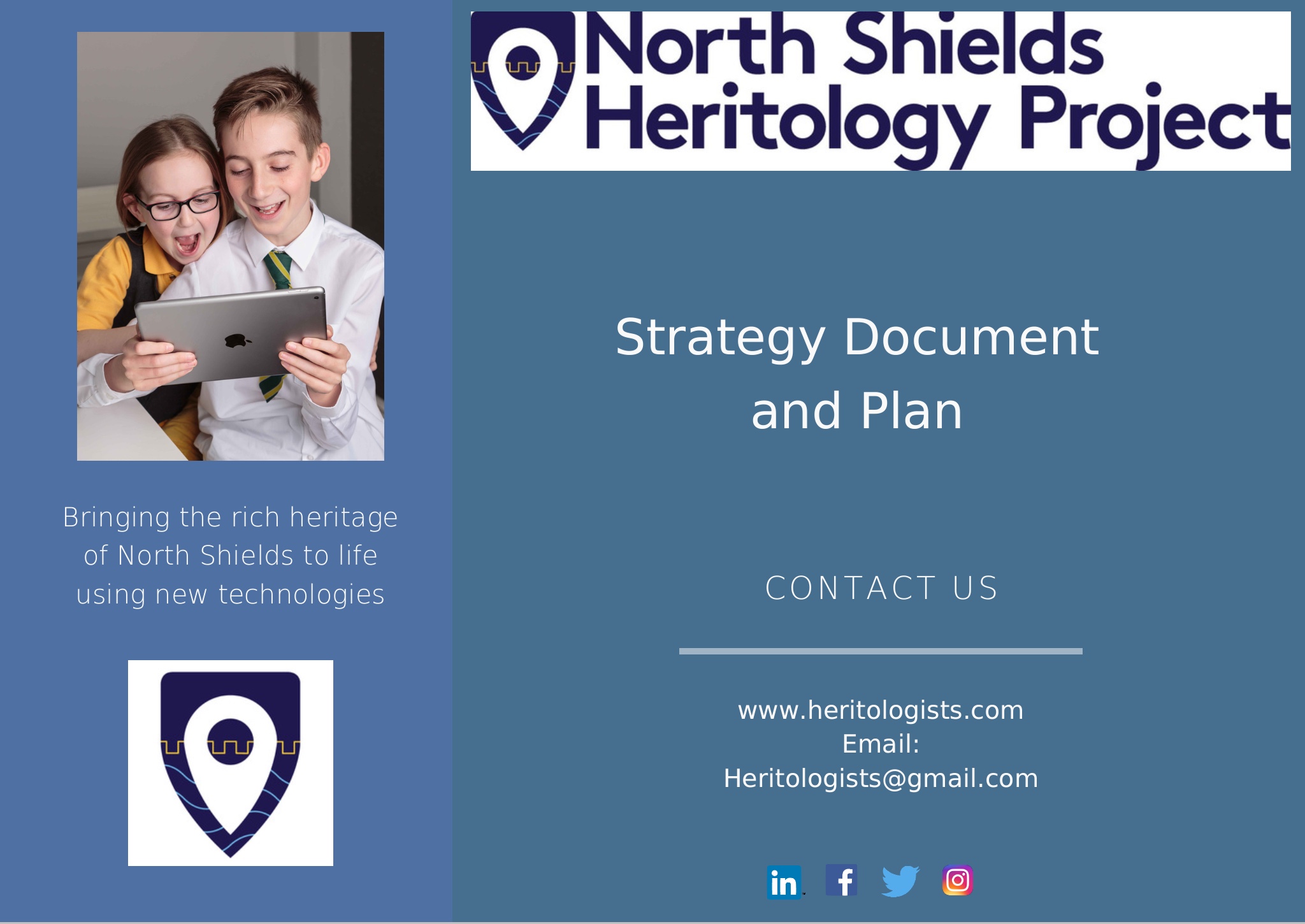 Front cover of our Strategy Document and Plan